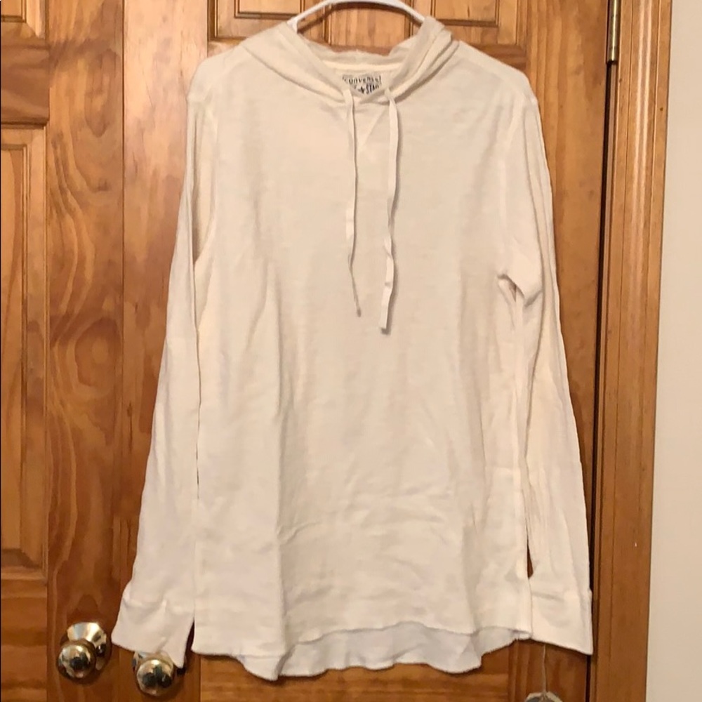 Converse One Star Men’s White Waffle Knit Hoodie